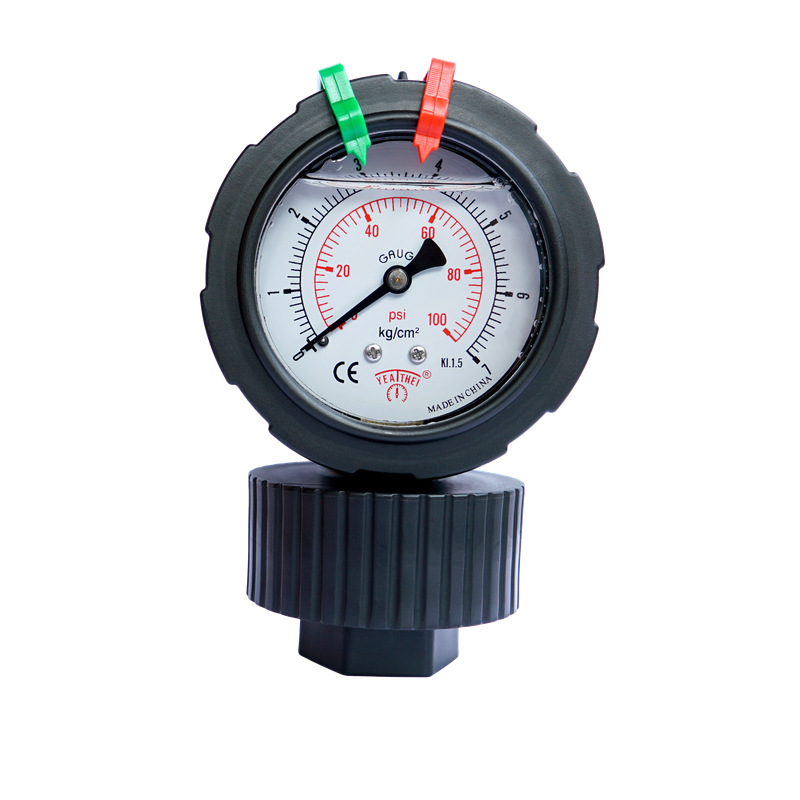 深圳PP化工耐酸碱防腐蚀隔膜式电接点压力表压力计厂家