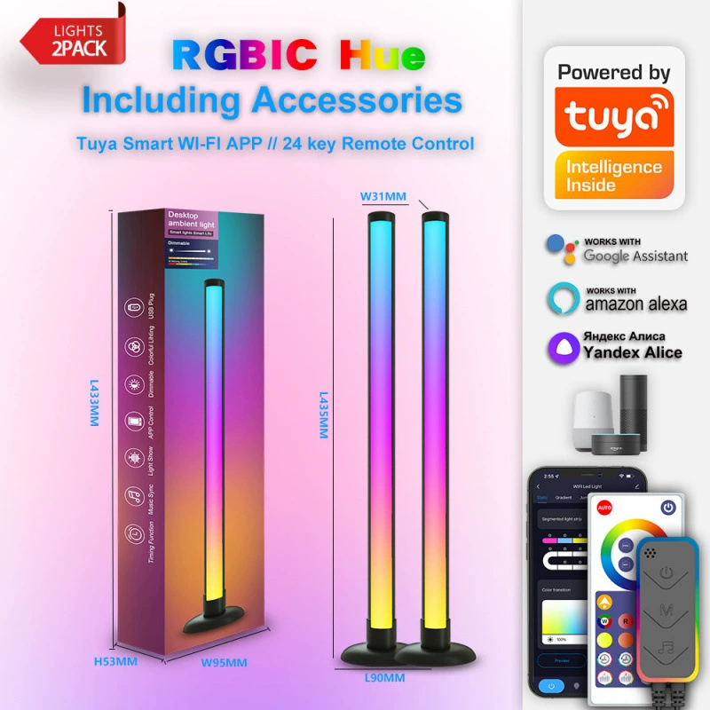 Музыкальная светильник-подсветка LED Bluetooth атмосфера, граффити настольная прикроватная лампа, Wi-Fi фантазийный торшер