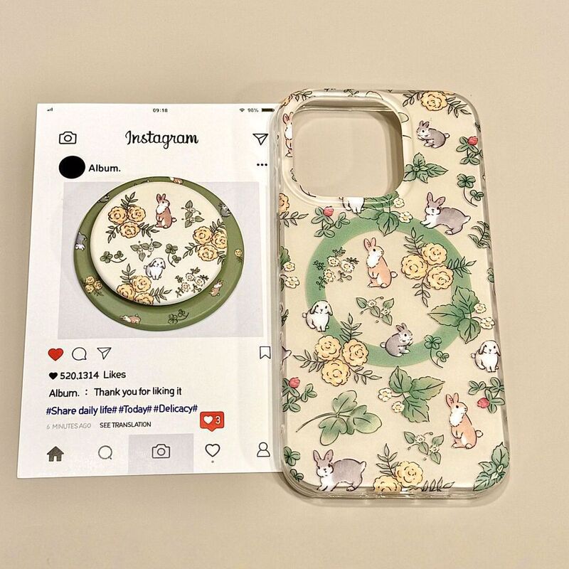 Floral design suitable for Samsung s23fe phone case s26ultra/s24plus/s21 magnetic 3 Apple 18promax Floral design suitable for Samsung s23fe phone case s26ultra/s24plus/s21 magnetic 3 Apple 18promax