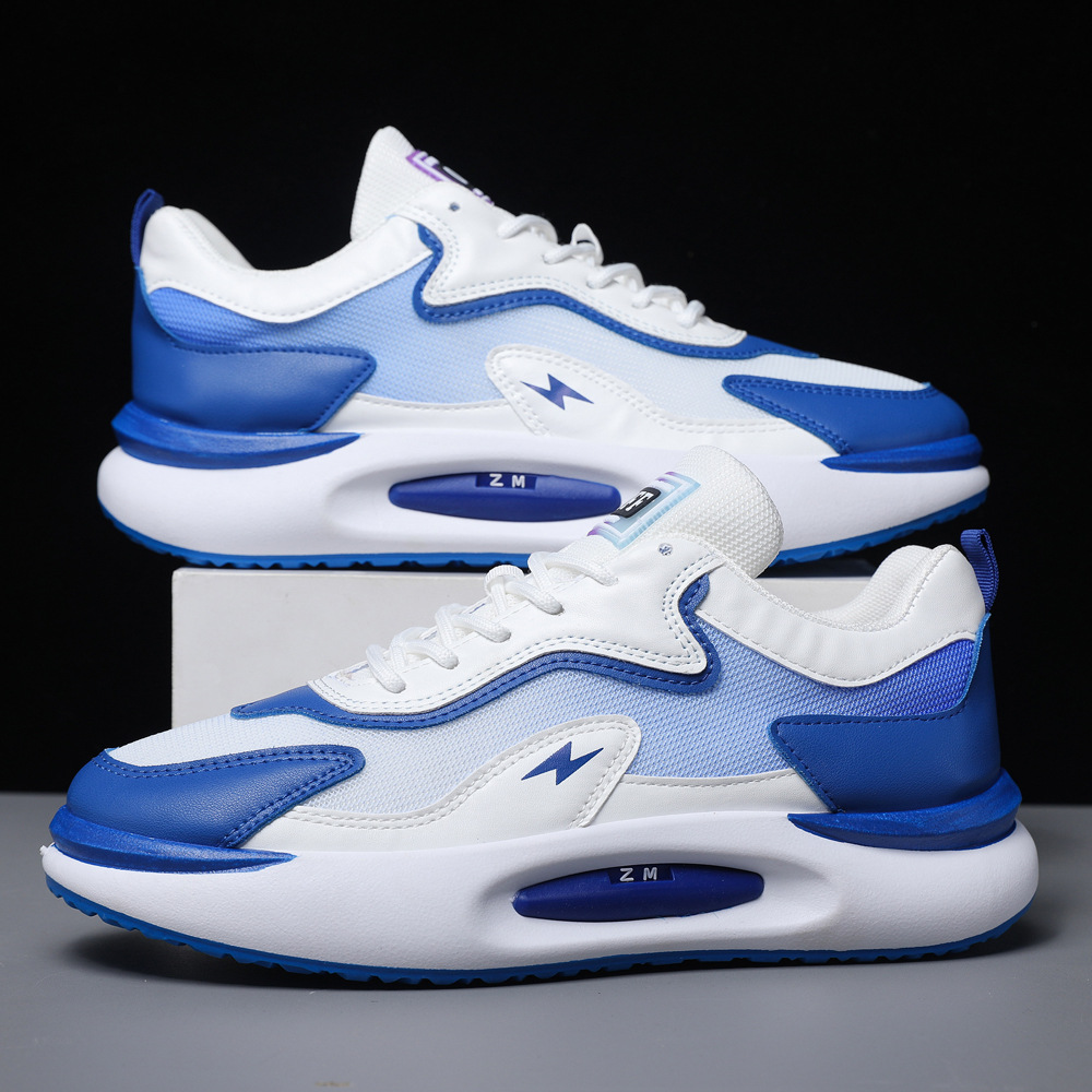 Men's Shoes 2024 Spring New Dad Shoes Korean Version Thick-soled Breathable Fly Knit Shoes Men's Running Shoes Casual Sports Trendy Shoes