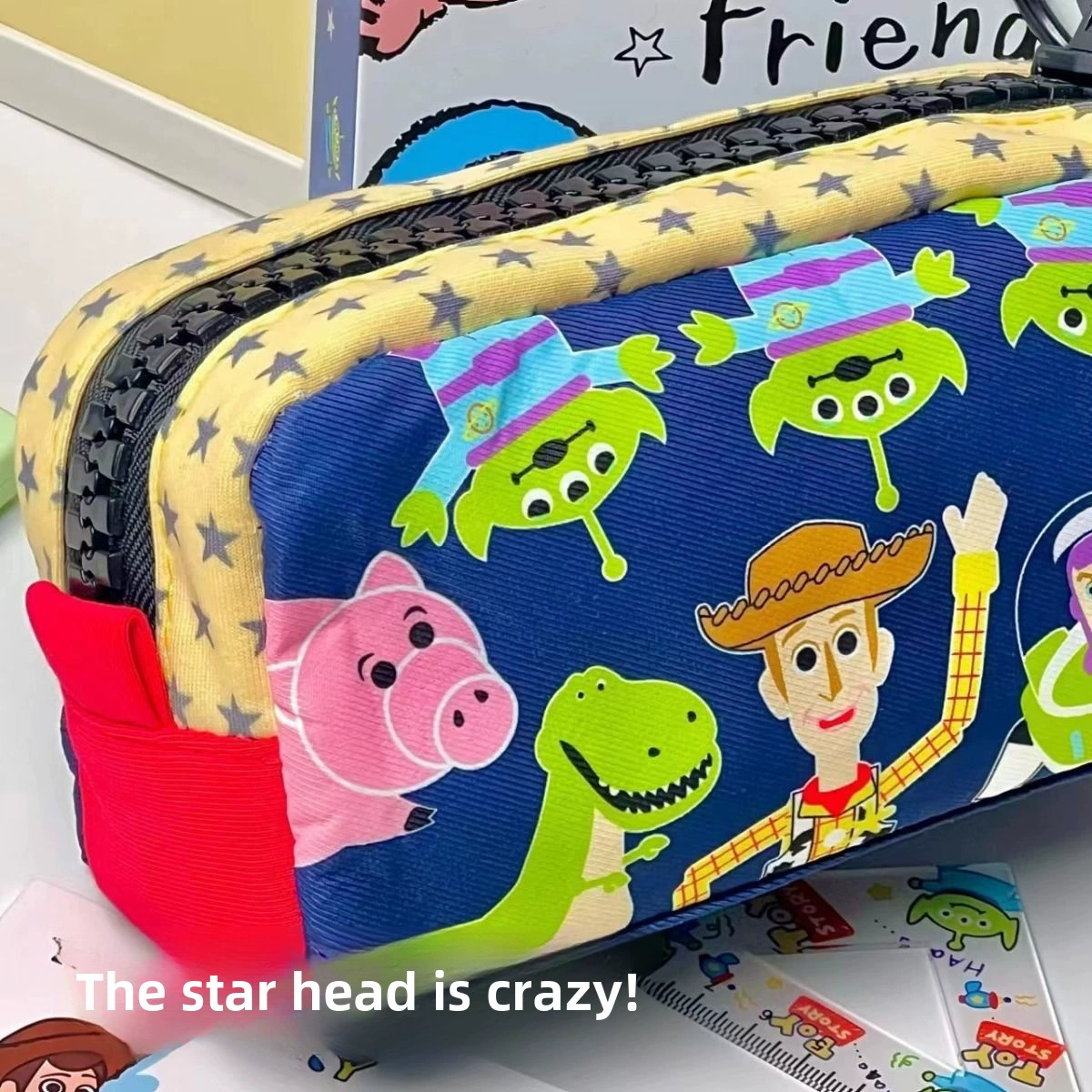 Japanese capacious cute toy with zipper, pencil case for pencils for elementary school students