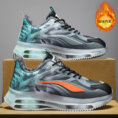 鞋子男跨境大碼新款冬季加絨保暖夜光百搭男士休閒運動潮鞋跑步鞋