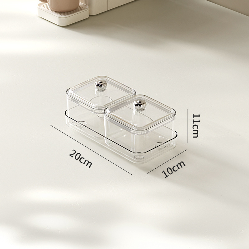 Platos de frutas secas de lujo ligero, productos de año nuevo sellados a prueba de humedad, divididos en cuadrículas, mesas de café de Sala de estar de gran capacidad, bocadillos, dulces y cajas de almacenamiento