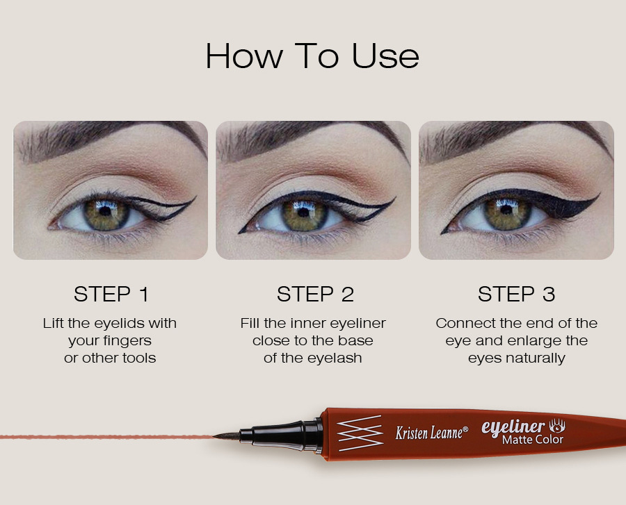 KRISTEN LEANNE Explosive Matte Fast Drying Color Eyeliner Pencil Set Performance Make-up Set_voghion.com