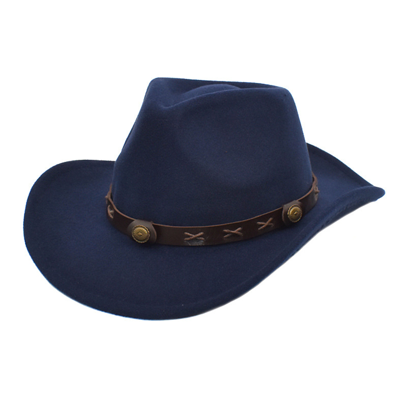 Women's Cowboy Style Solid Color Flat Eaves Fedora Hat display picture 6