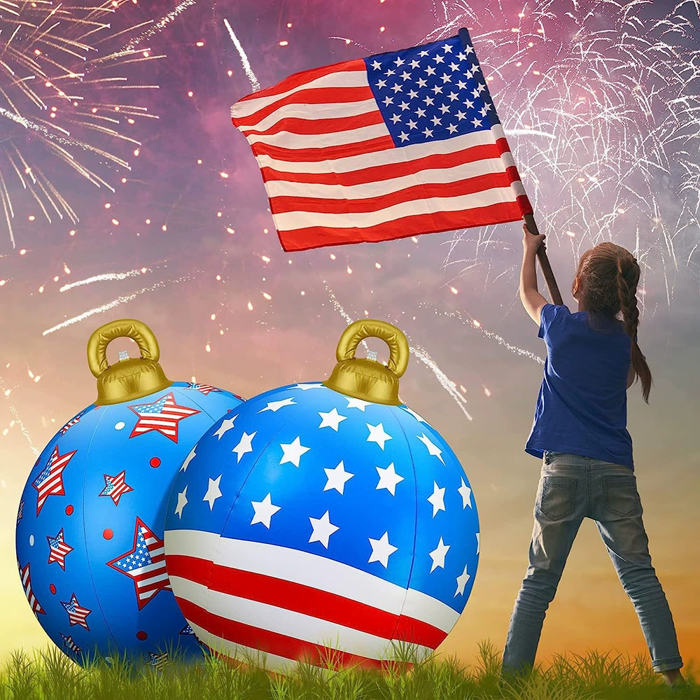 Трансграничный Новый новогодний надувной новогодний шар кулон американские звезды и полосы надувной шар елка Снеговик