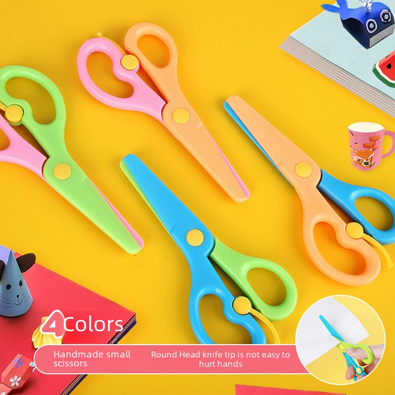 Children's plastic art scissors for kindergarten, harmless safe origami, handmade