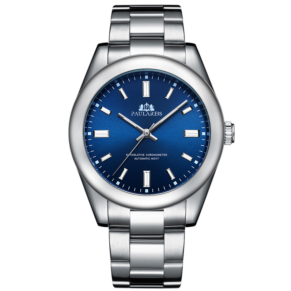 Automatic Men's Mechanical Watch With Luminous Steel Bracelet_voghion.com