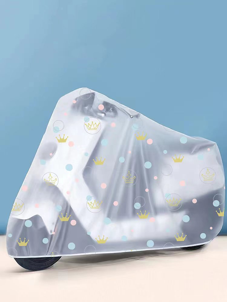 Peva cubierta de lluvia para coche eléctrico Yadi cubierta de polvo universal para coche de batería con cuchillo de corte