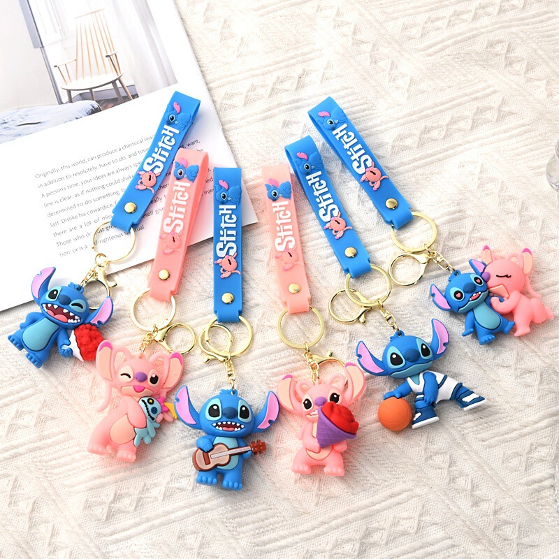New Flower Stitch Cartoon Keychain PVC Soft Rubber Bag Pendant Couple Car Stitch Key Chain New Flower Stitch Cartoon Keychain PVC Soft Rubber Bag Pendant Couple Car Stitch Key Chain