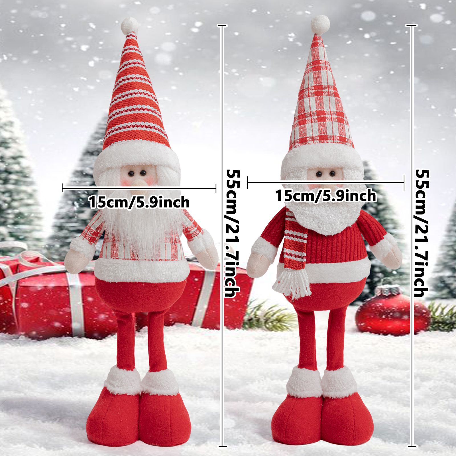 Navidad transfronteriza muñeca Santa rojo muñeca de pie decoración navideña creativa decoración navideña