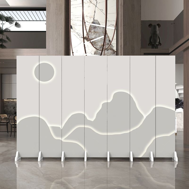 Office screen partition for living room entrance, directly facing the door, hotel lobby, desktop divider, movable and foldable office screen