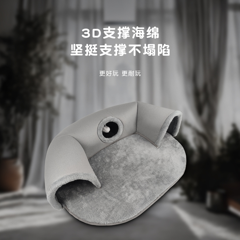 Amazon Otoño e Invierno estera gato túnel cuatro estaciones universal cerrado gato canal extraíble gato túnel