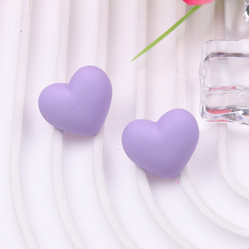 6g Weight 304 Stainless Steel Ear Needle Material Ear Studs Classification 1 Pair Quantity Casual Occasion Acrylic Material Heart Shape Pattern Women's Gender 1 Pair Heart Shape Arylic Ear Studs 12