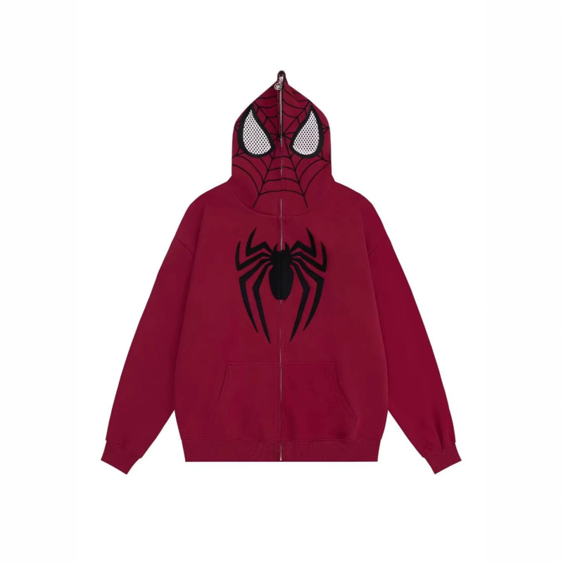 Cross-Border Full-Zip Spider-Man Personalized Trendy Printed Sweatshirt Cardigan Street Fashion Casual Hip-Hop Full-Zip Jacket Cross-Border Full-Zip Spider-Man Personalized Trendy Printed Sweatshirt Cardigan Street Fashion Casual Hip-Hop Full-Zip Jacket