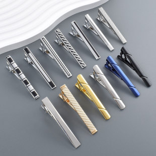 Ready Stock Men's Tie Clips, Fashionable and Simple Business Tie Clips, Tie Clips in Various Styles Wholesale