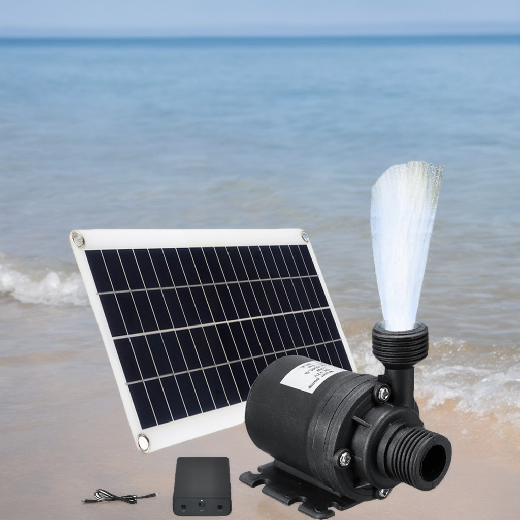 多晶10W18V12V电池盒水泵套装 大流量节能环保套装抽水