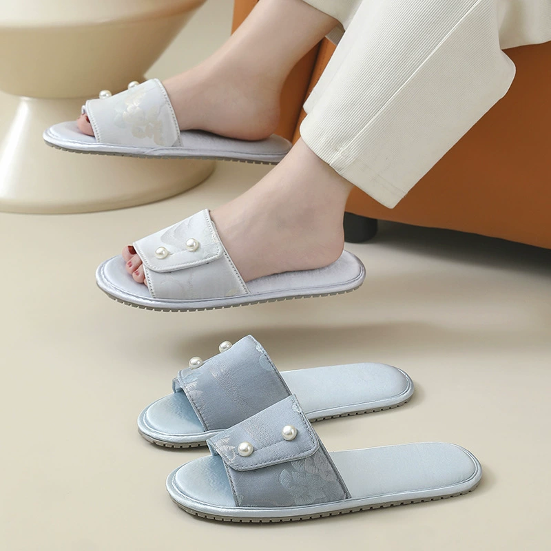 Шелковые китайские тапочки женский 2025 новый летний интерьер