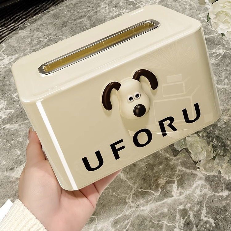Caja de toallas para perros cuadrados de estilo de crema, caja de toallas de lavado de cara, caja de almacenamiento a prueba de polvo, mesa de té de lujo, sala de estar