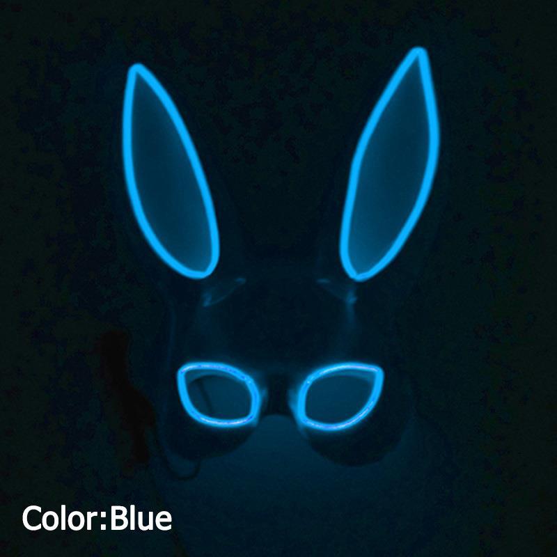 バー演出トランポリン演出ハーフフェイスうさぎマスクバニーガール仮装舞踏会ledハロウィーン発光アイテム