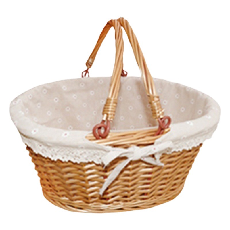 Al Aire Libre hecho a mano mimbre vivo cesta mimbre cesta de almacenamiento cesta fruta picnic fábrica
