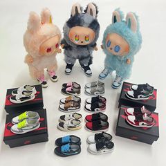 拉布布AJ低帮倒钩搪胶鞋子三代17cm着替鞋模钥匙扣LABUBU挂件盲盒