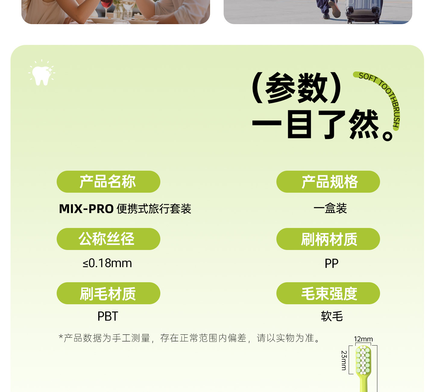 Travel Kit Portable Orthodontic Toothbrush Toothpaste Dental Floss Foldable Soft Bristle Toothbrush for Business Trips and Travel Wholesale