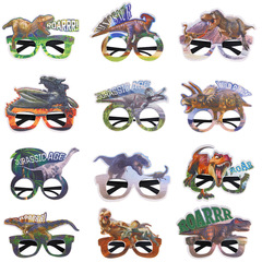 2024 Cross-border Children's Birthday Party Decoration Dinosaur Glasses Gathering Atmosphere Decoration Photo Prop Funny Glasses