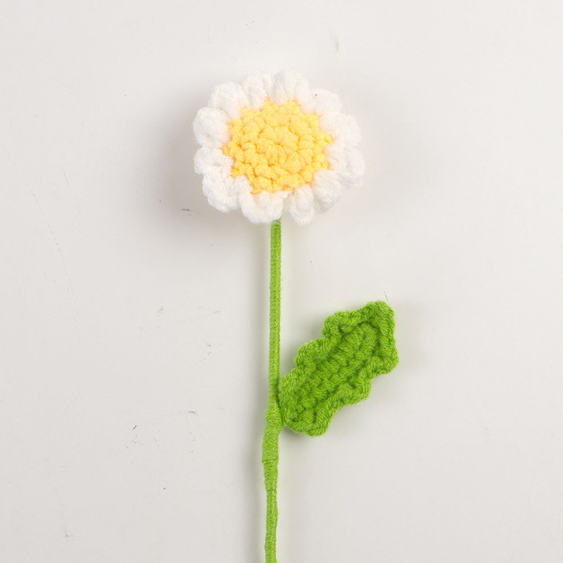 手工钩织仿真花束多彩毛线编织郁金香花枝创意装饰送女友闺蜜礼物|undefined
