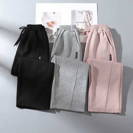 女童洋气裤子春秋季新款韩版时尚潮流百搭显瘦休闲运动阔腿直筒裤