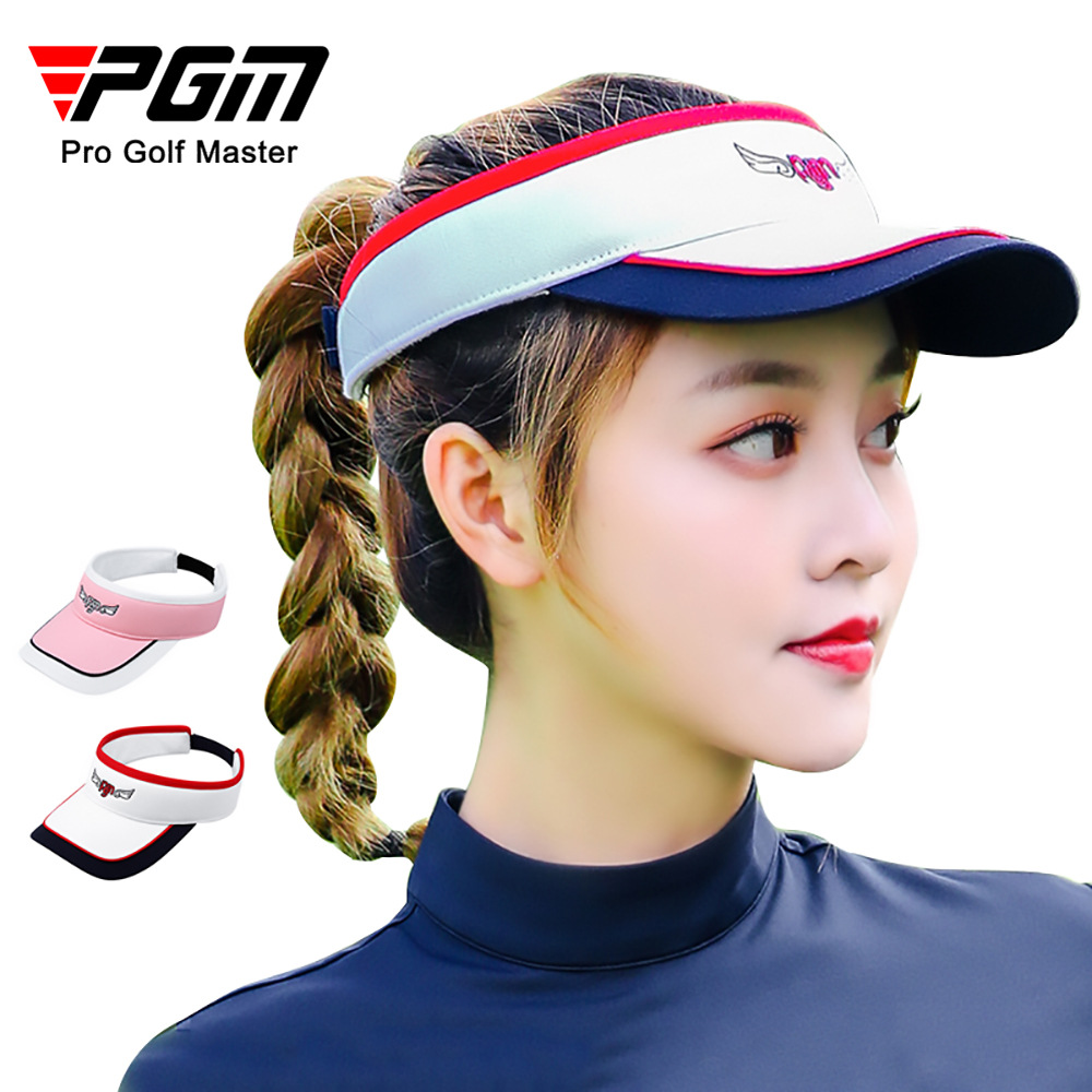 Mũ golf nữ không vành thoáng khí chống nắng mùa hè — MZ019PGM mũ không đỉnh Trắng Đỏ Xanh Navy, MZ019PGM không mũ trắng Bột