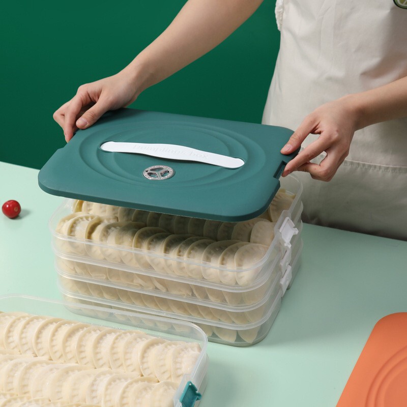 食品グレードの餃子箱、特別な家庭用餃子カオスボックス、冷蔵庫の卵保存冷凍庫、ワンタン保存箱|undefined