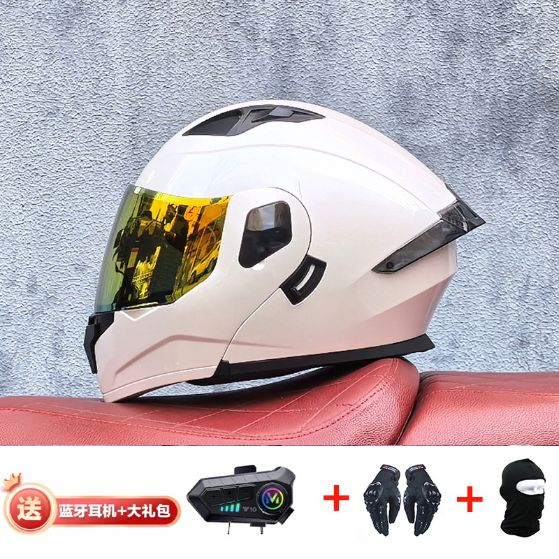 Blanco perla con luz extrema roja Y10 Bluetooth