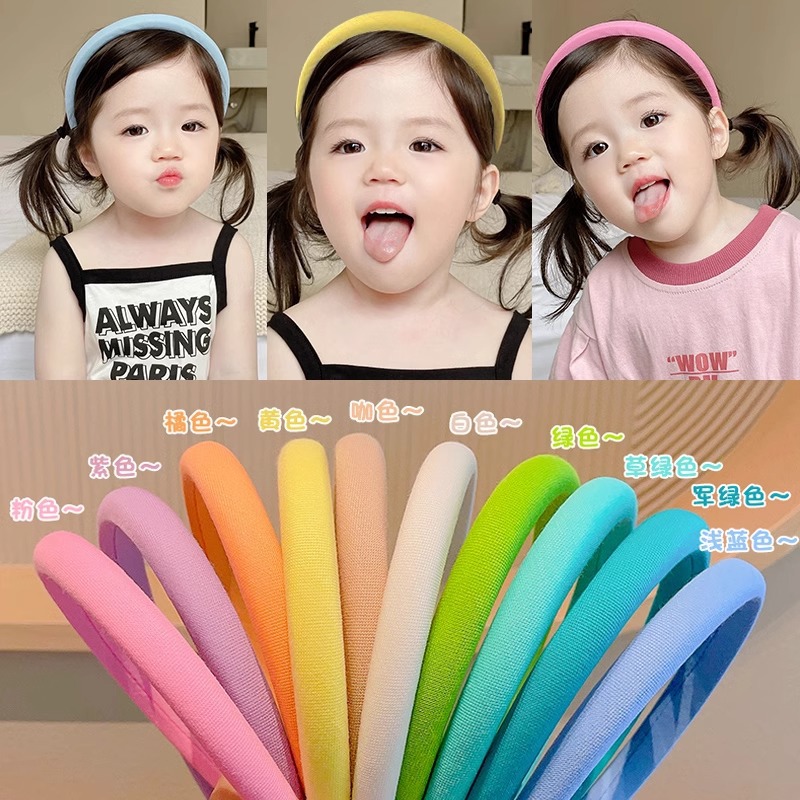 Colegio coreano estilo de color sólido bandas de cabello de chicas simple bandas de cabello delgado de presión universal tarjeta de cabello 2025 nuevo toque de cabello primavera
