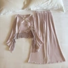 86001#Mist velvet soft purple suit (with fixed chest pad) double-sided island velvet