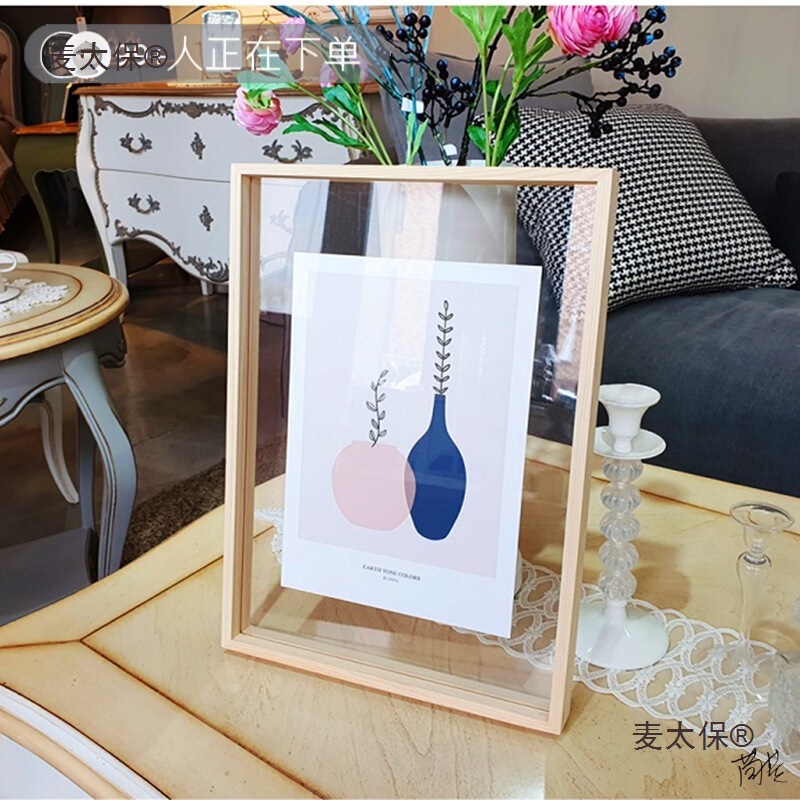 Acrylic Photo Frame Photo Wall Acrylic Solid Wood DIY Stereo Wall Multi-Size Display Frame A2A3A4 Metabo