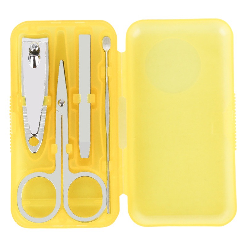 Plastic Box 4-piece set manicure suit household mini beauty manicure tools gift nail clippers nail clippers suit