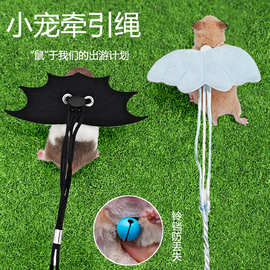 溜仓鼠牵引绳松鼠金丝熊外出龙猫背心式豚鼠花枝鼠小宠物天使绳子
