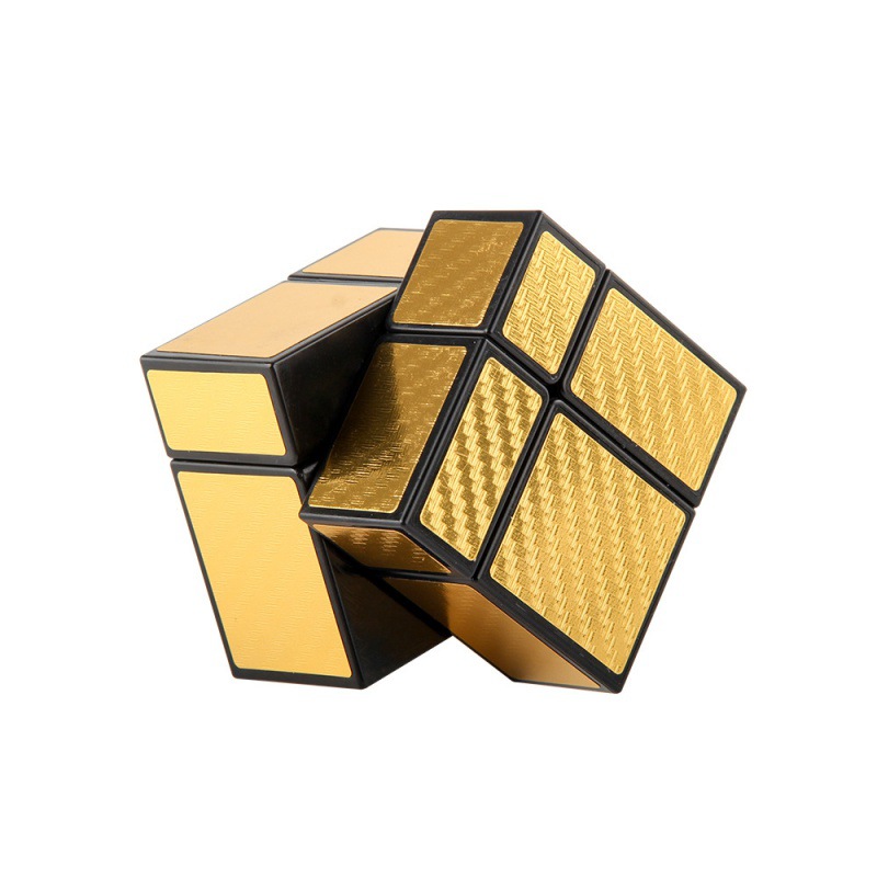 Niños rompecabezas oro y plata pegatinas espejo cubo rubico suave rotación de segundo y tercer cubo rubico descompresión juguete rubico