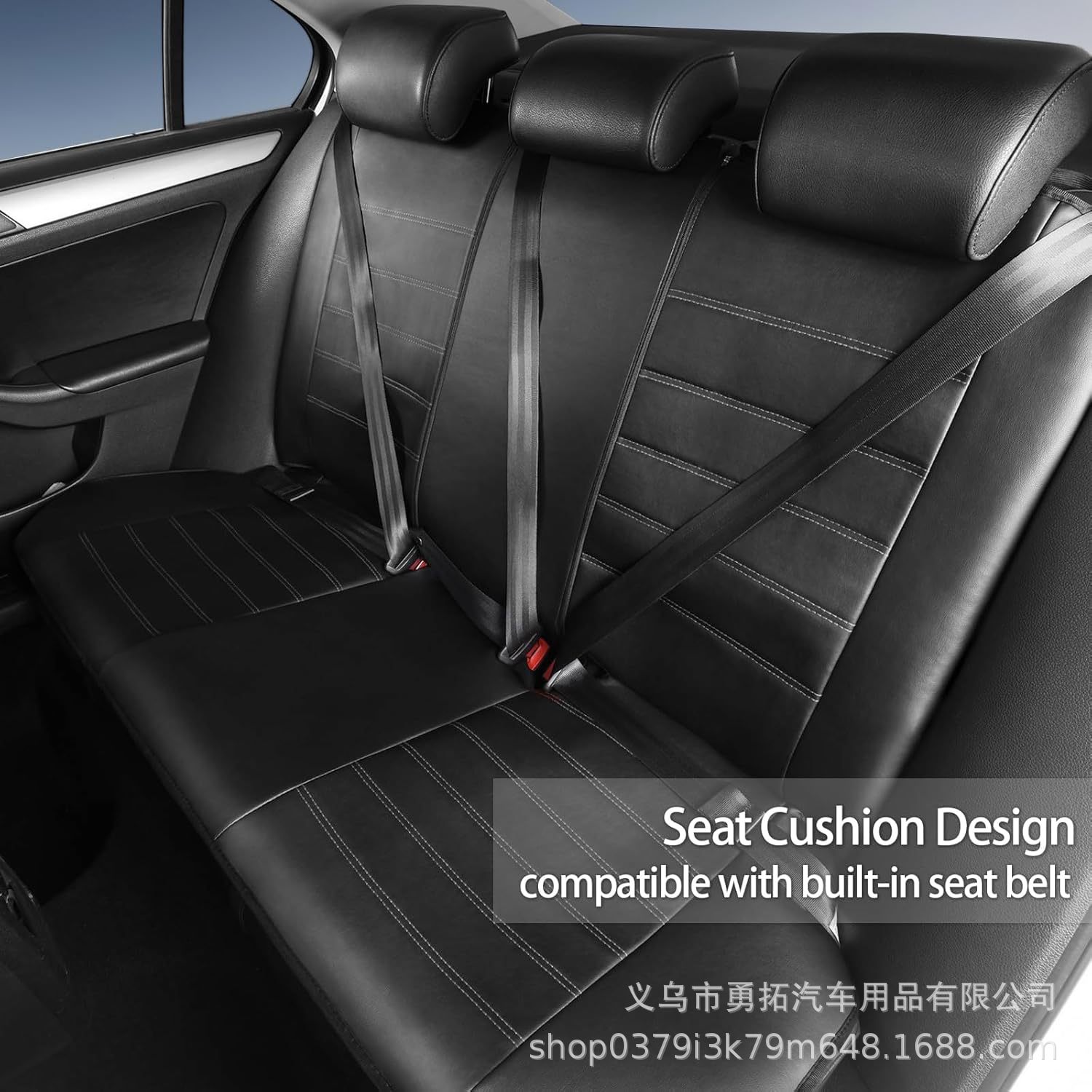 Cross-Border Hot-Selling Pu Double-Needle High-Back Leather Car Seat Cover Amazon Temu Mercado Libre Mexico