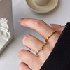 Sophisticated brand advanced design ring, simple and elegant design, high-quality style, light luxury style