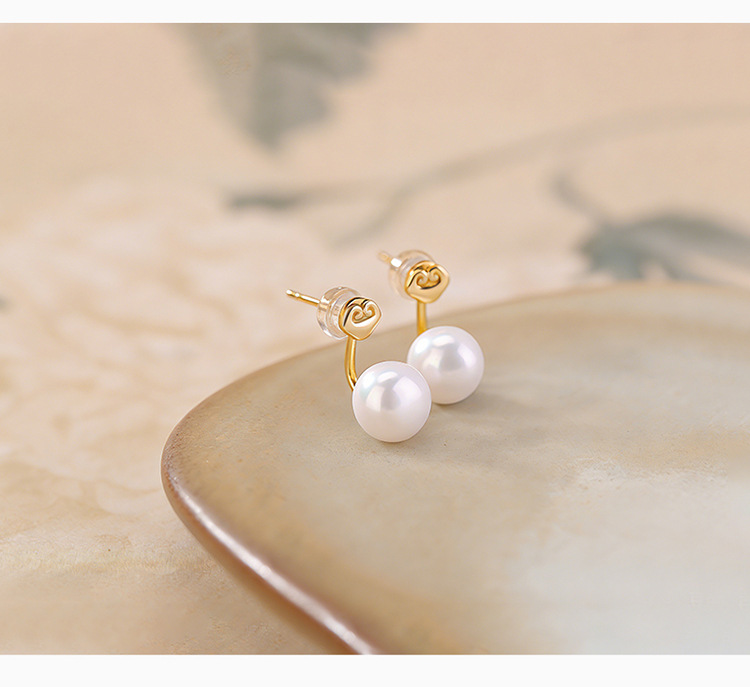 Khuyên tai bạc S925 mạ vàng đính đá thủy ngọc hồng mã não hình tròn — Thanh Thủy Ngọc chi tiết 6