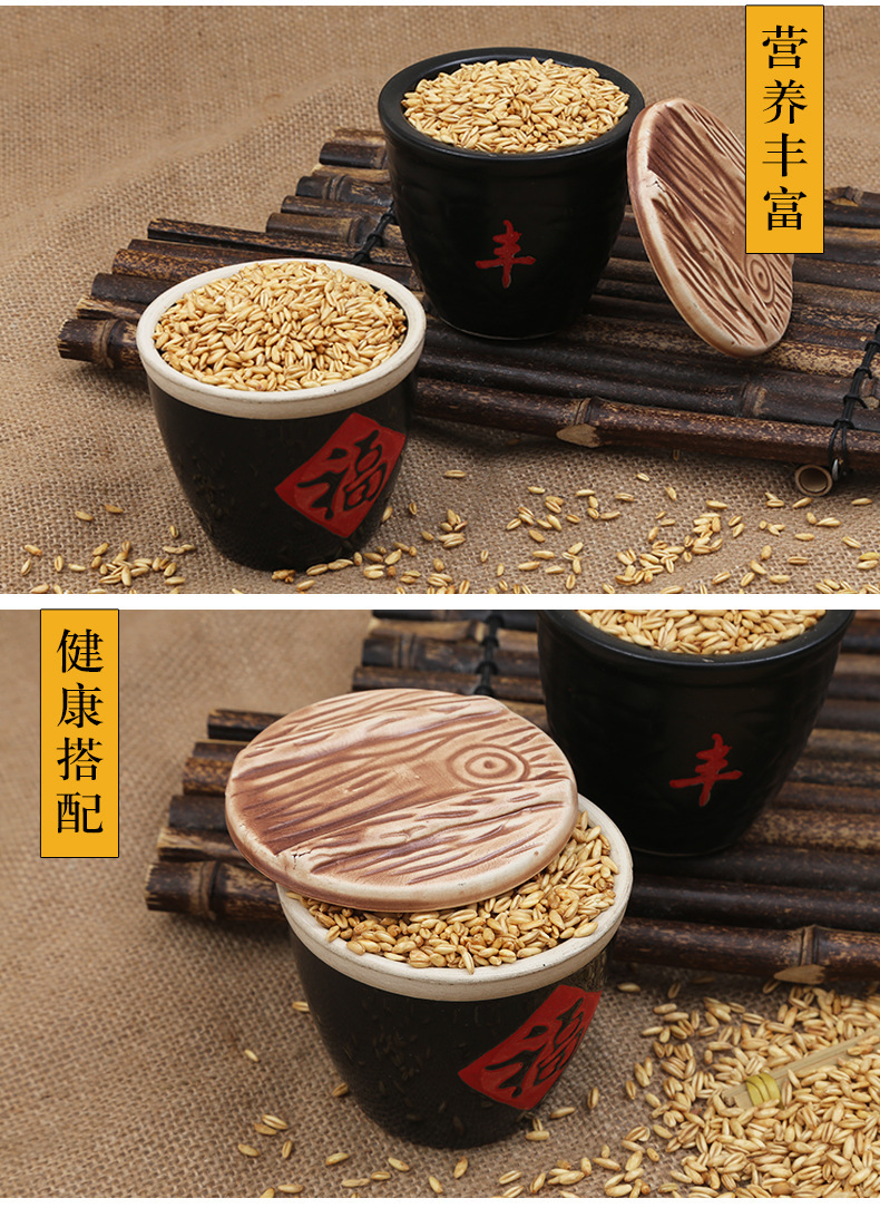Hulled Oat Groats Yan Mai Ren 燕麦米 Low Temperature Roasted Whole Grain for Milling and Porridge 25kg Bulk Bag in use