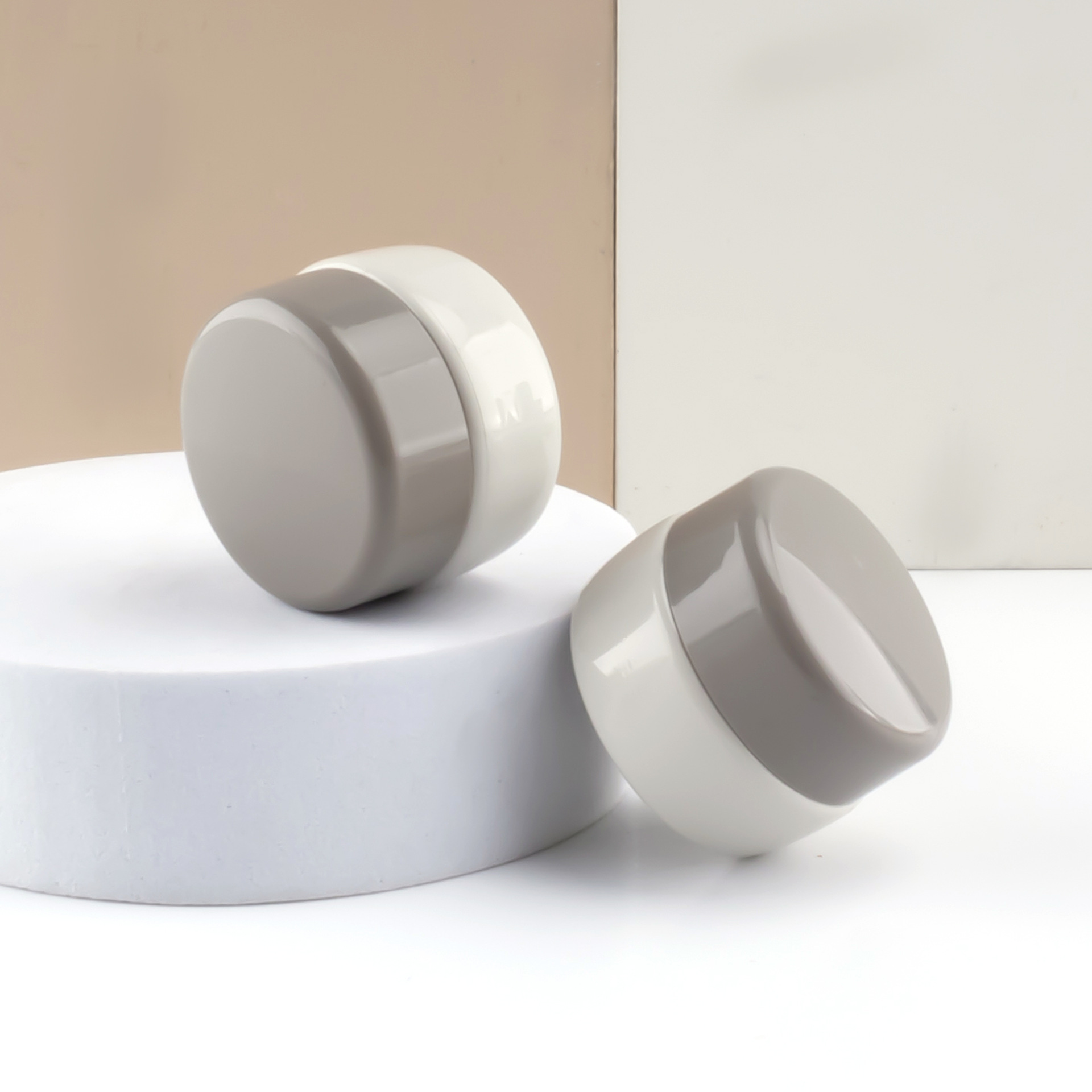 5g灰色圆甲油胶瓶甲油胶罐 美甲建构胶贴片胶分装瓶固态凝胶罐