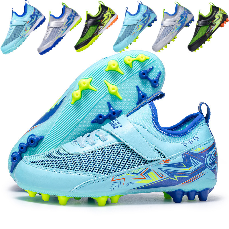 Children's Velcro Cleat Shoes, Mesh Football Shoes, New Summer Model, Professional Training Shoes for Kids and Students Children's Velcro Cleat Shoes, Mesh Football Shoes, New Summer Model, Professional Training Shoes for Kids and Students