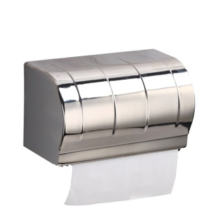 Toilet tissue box stainless steel toilet roll paper box non-perforated wall hanging tissue holder paper box household factory wholesale