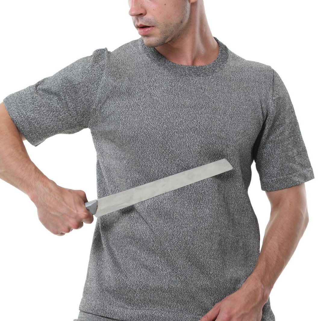 HPPE防割服5级玻璃搬运防割服短袖防刺防撕咬耐磨防刀防割服