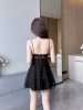 Sexy Low cut Lace Hollow Waist Closed Back Dress