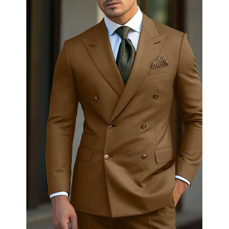 Foreign Trade Business Casual Suit Set 2026 New Model Cross-Border Prom Groom and Groomsman Two-Piece Men's Suit