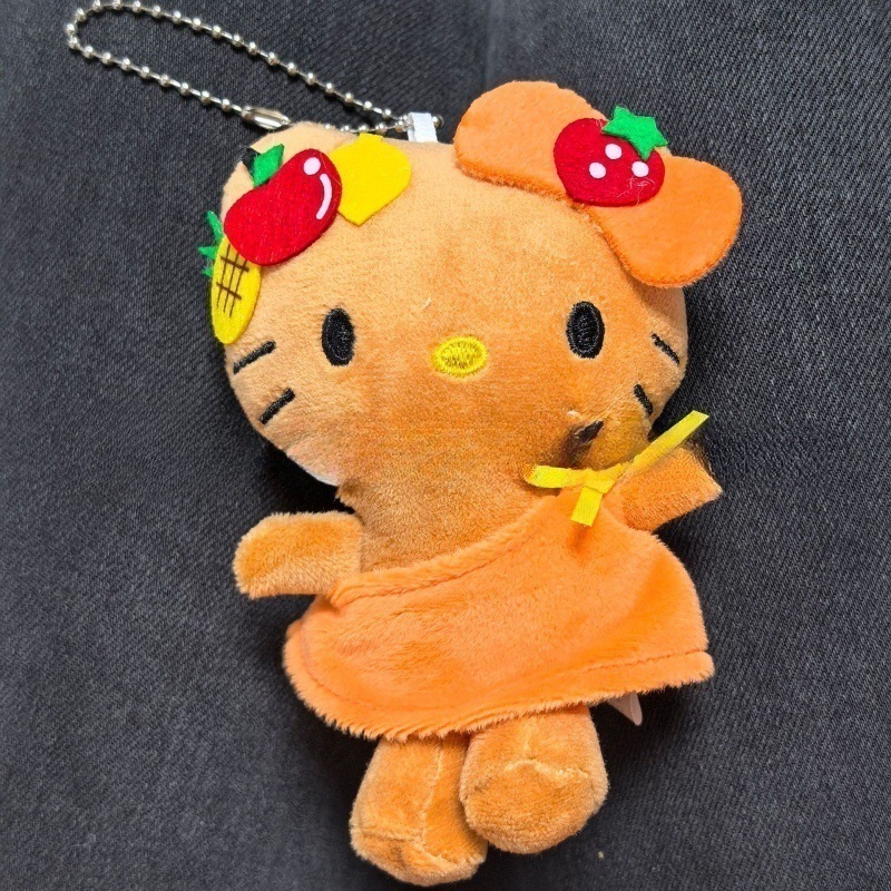 黑色草帽kitty帽宝宝挂件爱心扣公仔玩偶可爱赫本风挂饰钥匙扣|undefined